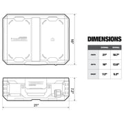 StackTech Lockable Tool Box, Durable Plastic Storage Organizer, Black
