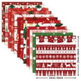 12 Sheets Christmas Pattern Scrapbook Paper, 6"x6" DoubleSided Red