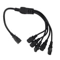 thumbnail image 2 of Y Splitter Power Adapter Cable, Portable 1.6ft Wear Resistant C14 To 5 X C13 Power Adapter Cable Plug And Play Male To Female  for PC for Scanners, 2 of 7