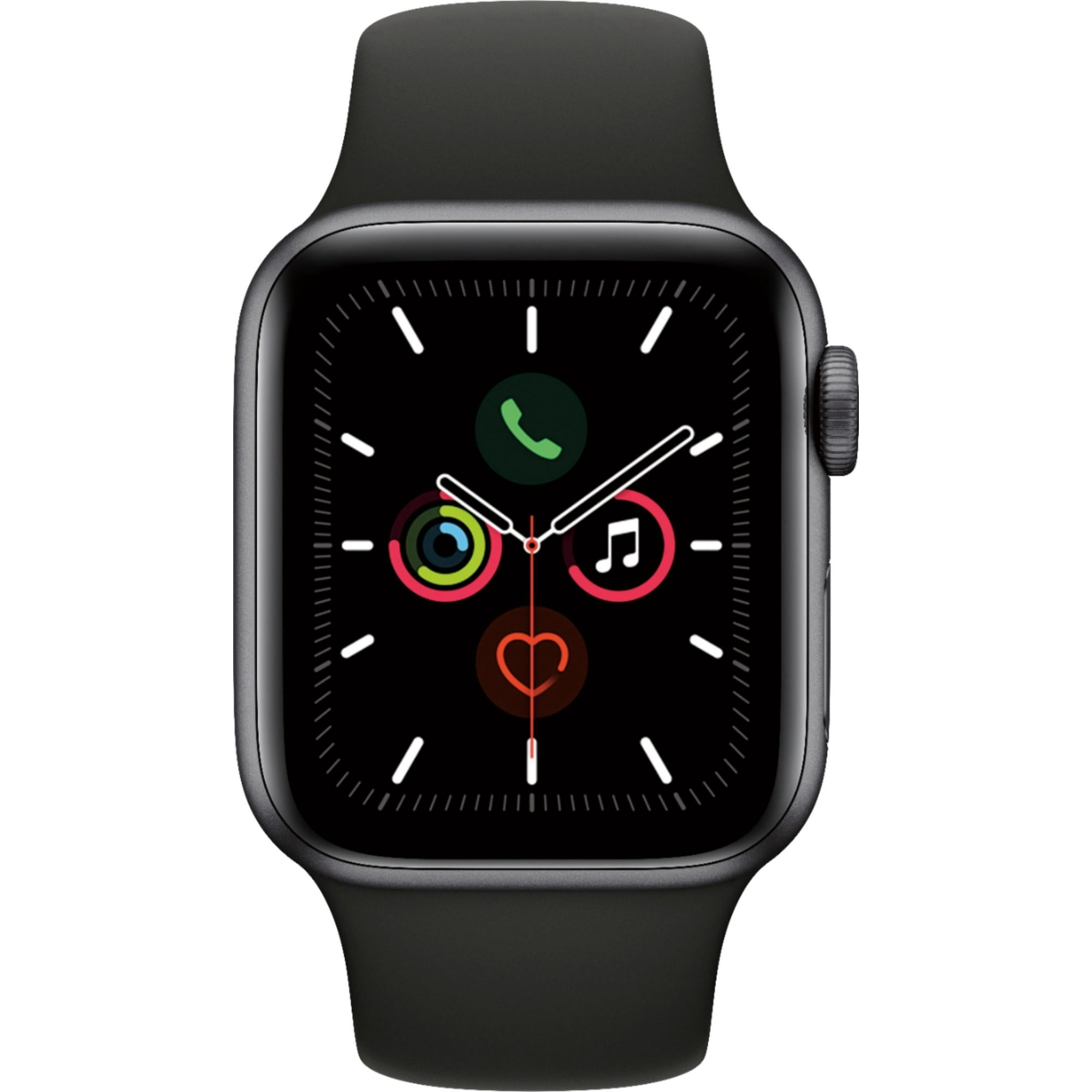 Restored Apple Watch Series 5 (GPS) 40mm Space Gray Aluminum Case with Black Sport Band (Refurbished)