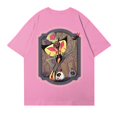 thumbnail image 4 of Hazbin Hotel Mujeres de moda Casual Impreso de manga corta Cuello redondo Pullover Tops Rosa/M, 4 of 4