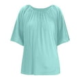 thumbnail image 3 of Bixock Women's Maternity Tops Loose Casual Short Sleeves Round Neck Maternity T-Shirt Plus Size Pregnant Top, 3 of 5