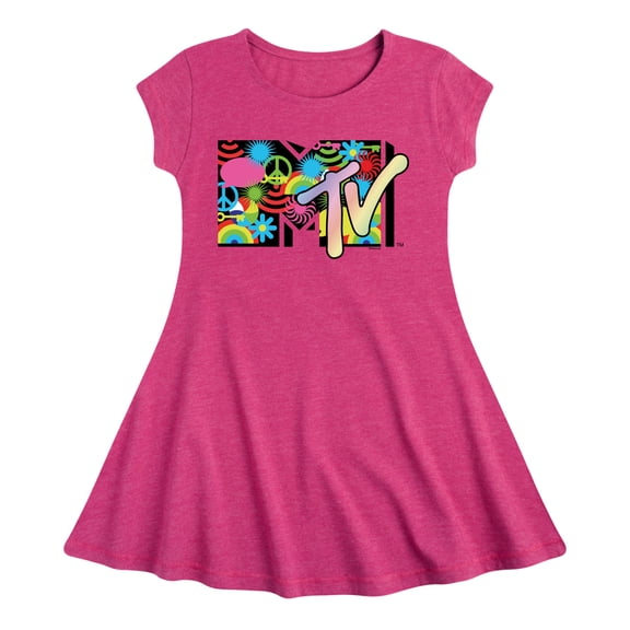MTV - Icon Collage Logo - Toddler & Youth Girls Fit & Flare Dress