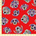 thumbnail image 1 of eloria Animal Face Cotton Fabric Squares&nbsp; Sewing Supplies Printed Fabric for 1 Yard, Red, 1 of 2