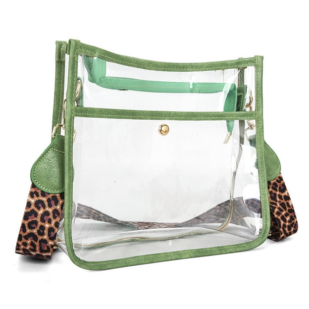 Bolso bandolera transparente Bolso de hombro de PVC transparente informal para concierto (verde) Likrtyny Para Estrenar