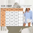 thumbnail image 4 of TEMOFON Long Sleeve Shirts for Women Blouses Button Down Oversized Boyfriend Shirt Striped Color Block Casual Fall Tops Size XL, 4 of 6