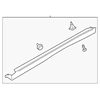 Genuine OE Mitsubishi Rocker Molding - 7250A163