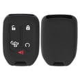thumbnail image 3 of 2pcs Silicone for Smart Key Fob Case Cover for Chevrolet Silverado 1500 2019-2022 Key Protector Keyless with Keychain Black, 3 of 6