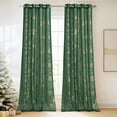 thumbnail image 5 of NICETOWN Christmas Sheer Curtains for Living Room, Green Curtains 95 inches Long for Bedroom with Grommet Design Window Drapes for Home Decor, 52" Wide for Bedroom, 2 Panels, 5 of 7