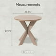 thumbnail image 3 of COZAYH Farmhouse Round Wooden End Table with Cross Legs, Vintage Grey, Set of 2, 3 of 8