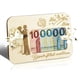 thumbnail image 1 of Monedero de madera TQEHS Tu primer millón regalo creativo para cumpleaños o bodas, 1 of 6