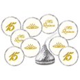 thumbnail image 1 of Stickers RokAPary Mis Quince 216 etiquetas doradas para chocolates, 1 of 9