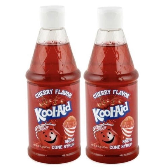2pk Kool-Aid KASCSYRP16CHER 16-Oz. Snow Cone Syrup, Cherry