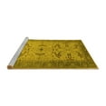 thumbnail image 2 of Ahgly Company Machine Washable Indoor Square Oriental Yellow Traditional Area Rugs, 8' Square, 2 of 4