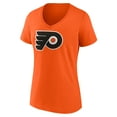 thumbnail image 2 of Women's Fanatics Orange Philadelphia Flyers Primary Logo Team V-Neck T-Shirt, 2 of 3