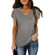 thumbnail image 2 of Tops para mujer Cuello en V Verano Manga de pétalo Camisetas casuales M Jormftte WRHS-173-1, 2 of 5