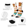thumbnail image 4 of Balery Fall Pumpkins Calcetas Largas con Estampado para Hombre y Mujer – Suaves y Transpirables, Talla Única (US 5-11), 4 of 6