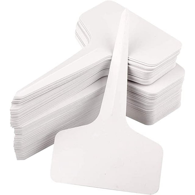 Blanco, 10x6CM, 100 Piezas Etiqueta de Planta Etiqueta de Plántula Jardín Plantación de Vegetales Plástico Impermeable al Aire Libre