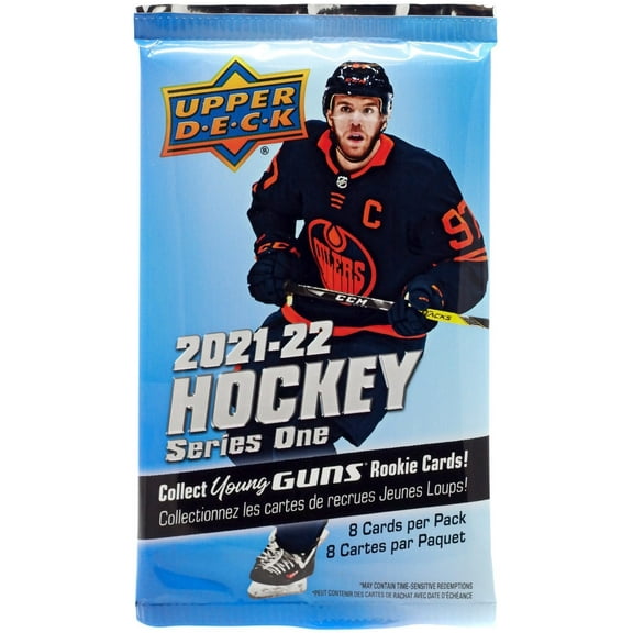 NHL Upper Deck 2021-22 Series One Hockey Trading Card Retail Pack (8 Cards)