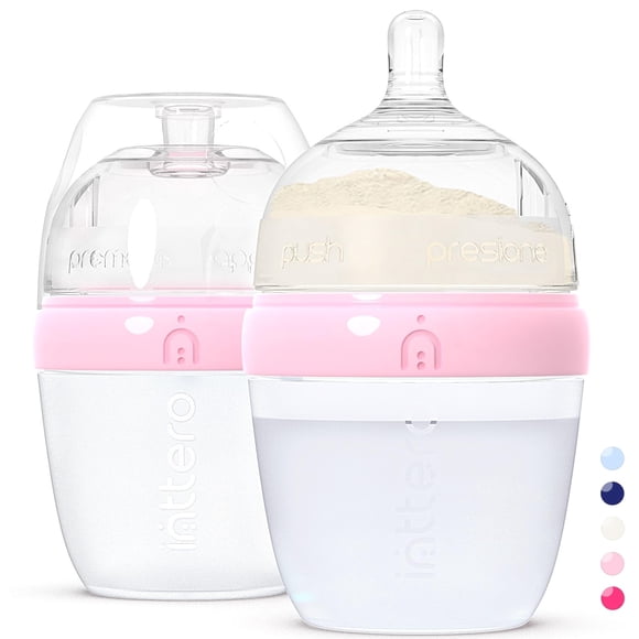 Biberones INTTERO de 180 ml con dispensador de fórmula integrado, paquete de 2