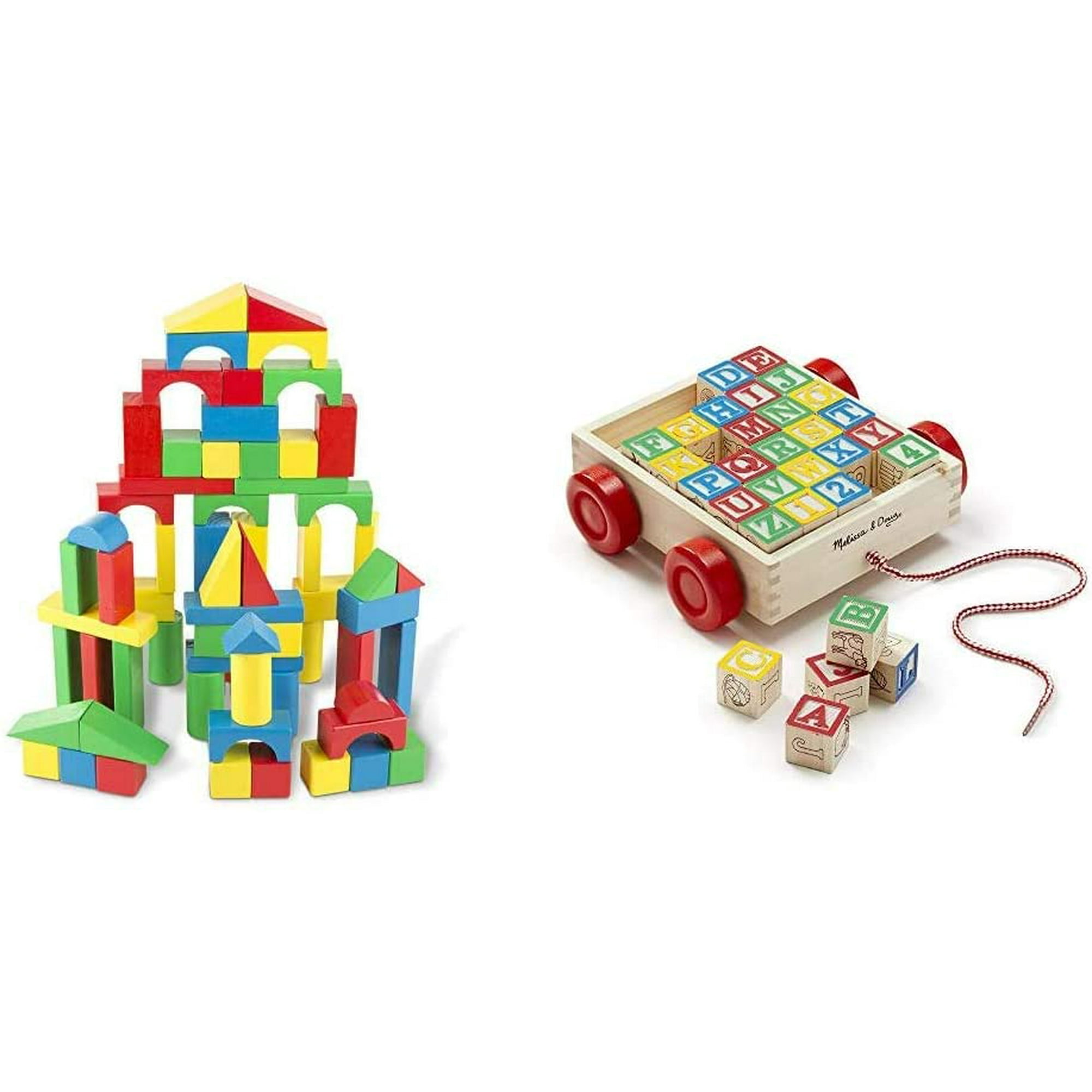 AIMTYD 100-Piece Wood Blocks Set & Classic ABC Wooden Block Cart  (Educational Toy with 30 Solid Wood Blocks, Great Gift for Girls and Boys -  Best for 2, 3, 4, and 5 Year Olds) 100-Piece | Walmart Canada