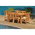 thumbnail image 3 of Grade-A Teak Dining Set: 6 Seater 7 Pc: 60" Rectangle Table And 6 Osborne Chairs (2 Arm & 4 Armless Chairs) Outdoor Patio WholesaleTeak #WMDSWVm, 3 of 4