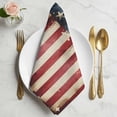 thumbnail image 2 of American Flag Cloth Napkins, Retro Blue Star Red Striped USA Flag Washable and Reusable Dinner Napkins Set of 2, Table Napkin for Kitchen Party Birthday Wedding Hotel Housewarming 20"x20", 2 of 9