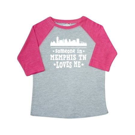 

Inktastic Memphis Tennessee Someone Loves Me Skyline Gift Toddler Boy or Toddler Girl T-Shirt