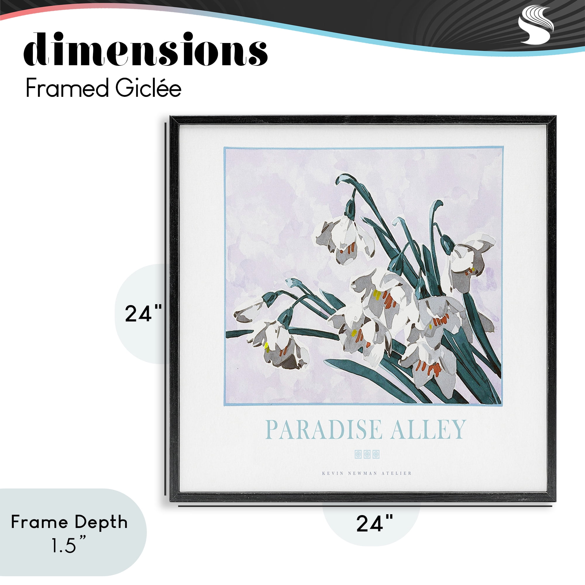 Stupell Industries Paradise Alley White Spring Blooms Black Framed Giclee Art, design by Jadei Graphics