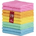 thumbnail image 1 of DecorRack 10 Pack 100% Cotton Wash Cloth, Luxurious Soft, 12 x 12 inch Ultra Absorbent, Machine Washable Washcloths, Assorted Colors (10 Pack), 1 of 8