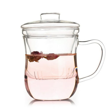 

HOTYA Teapot Kettle with Tea Infuser Filter Home Office Drinkware Glass Material
