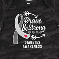 thumbnail image 4 of Inktastic Diabetes Awareness Brave and Strong Boys or Girls Baby Bodysuit, 4 of 5