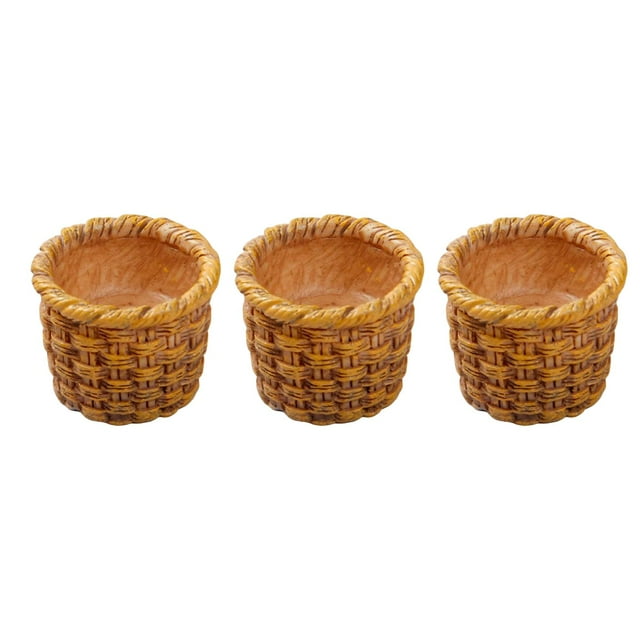 de Mimbre para , Accesorios de Almacenamiento 1:12, Bonita Miniatura para