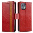 thumbnail image 3 of Case for Motorola Moto Edge 20 Lite Cover Leather Wallet Folio Case Book Design Flip Magnetic Closure - Red, 3 of 5