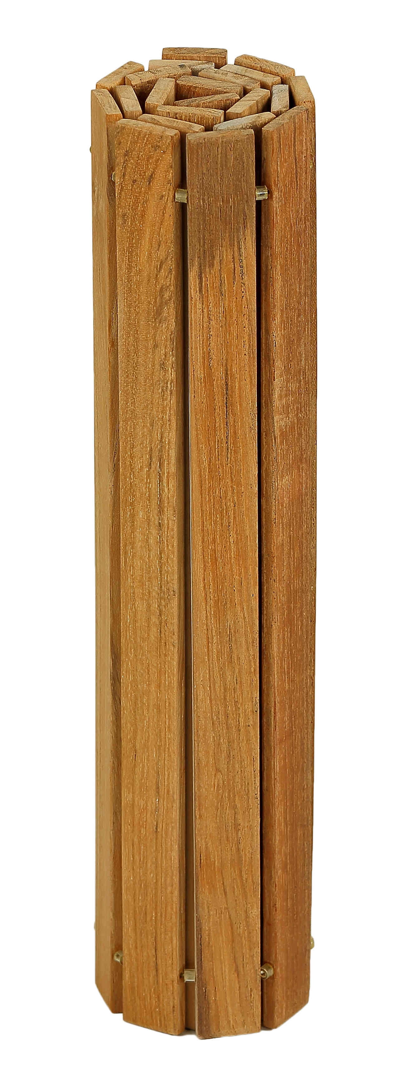 Bare Decor Asi Genuine Teak Wood Flexible Table Top Placemat or Sofa Arm Tray, 1 Mat 19" x 12"