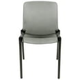 thumbnail image 2 of Modern Dining Chairs - Set of 4 - Vintage Style Accent Chairs - Clear Plastic Stackable Chairs, 2 of 7