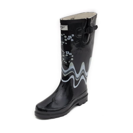 

Women Rubber Rain Boots with Cotton Lining Fireworks Design