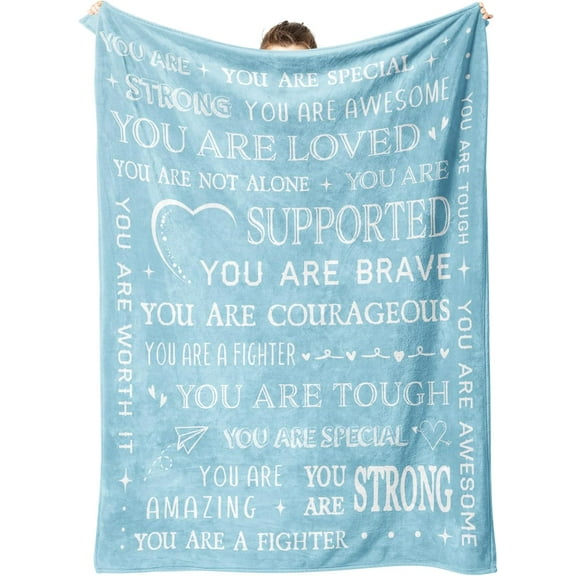 Get Well Soon Gifts for Women - Inspirational Gifts Blanket, Thinking of You Gifts for Friend Sister Coworker, Feel Better After Surgery Gifts for Sick Women, Sympathy Gifts for Her Him