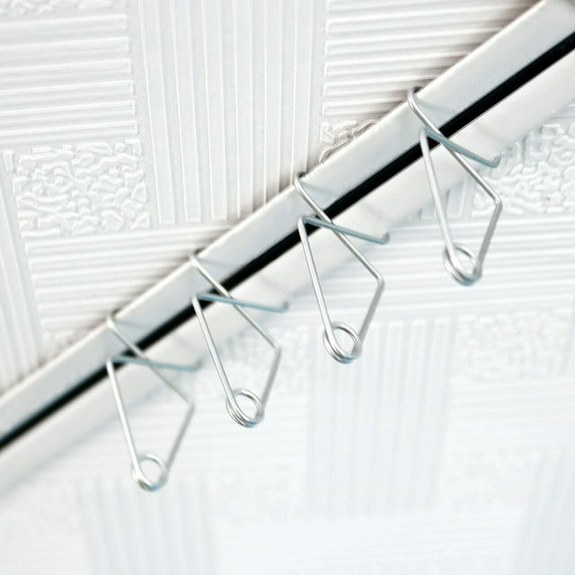 100pcs Drop Ceiling Hook Clips T-bar grid wire hooks Fish Fish Shape Metal Hook T-Bar Grid Wire Suspended Ceiling Hanger