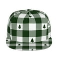 thumbnail image 2 of Bingfone Baseball Cap,Snapback Trucker Hat for Men & Women with Adjustable-Green White Lumberjack Plaid, 2 of 9