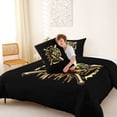 thumbnail image 4 of Erosebridal Drip Camo Baseball Bats Queen Comforter Set, Sport Bedding Comforter Set for Men and Boys, Black Reversible 3 Pieces, 1 Comforter and 2 Pillowcases, 4 of 6