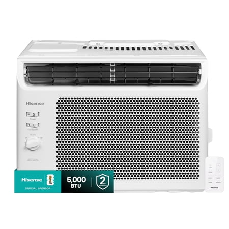 Hisense 5,000 Btu 115 V 150 Sq ft Window- Mount Air Conditioners, White
