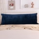 thumbnail image 3 of Funda protectora de terciopelo con cremallera para almohada corporal larga Bed Sleep, disponible en 2 tamaños. Azul 50x152cm, 3 of 7