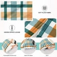 thumbnail image 5 of Modern Minimalist White Green Orange Square Grid Plush Pillowcase, Luxury Soft King Pillow Case for Hair and Skin, Standard Size Pillow Covers with Zipper Closure, 20x26in Home Decor Gifts, 5 of 7