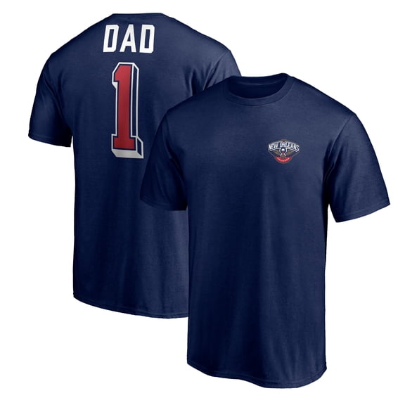 Men's Navy New Orleans Pelicans Number One Dad T-Shirt