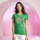 thumbnail image 3 of Playera Blusa De Mamá Estilo Arcoiris – Amor, Arcoíris y Corazones en Cada Suspiro Color Verde Talla Mediana Marca Emil SaEs, 3 of 4