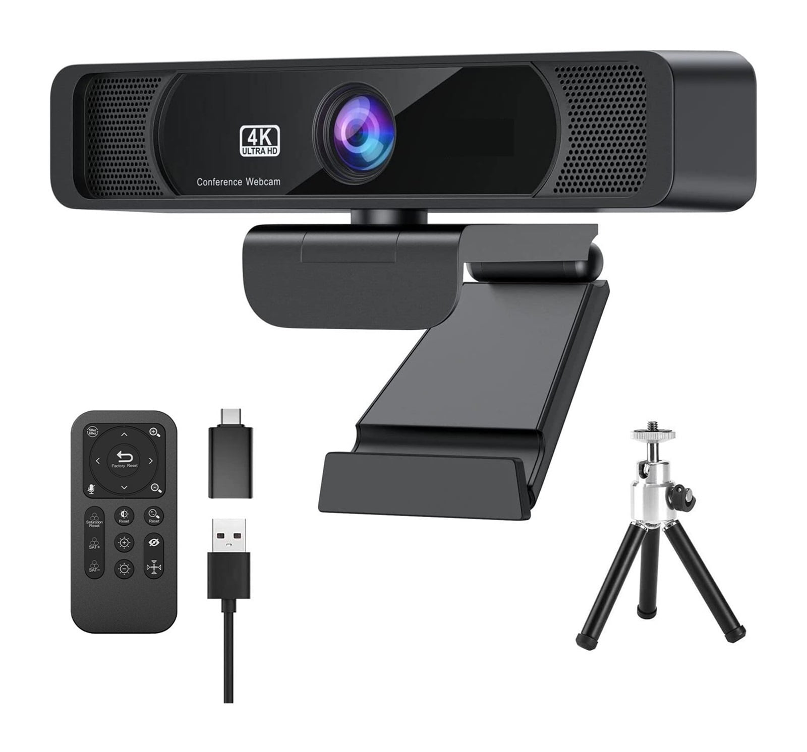 Webcam HD 4K 30Fps 120 Wide Angle Webcam Wtih Microphone Remote Control Streaming PC For Conferencing, Live Streaming ,Full Clarity