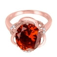 thumbnail image 5 of Mauli Jewels Women's 4.53 Carat Garnet and Diamond Flower Ring in 10K Rose Gold, 5 of 6