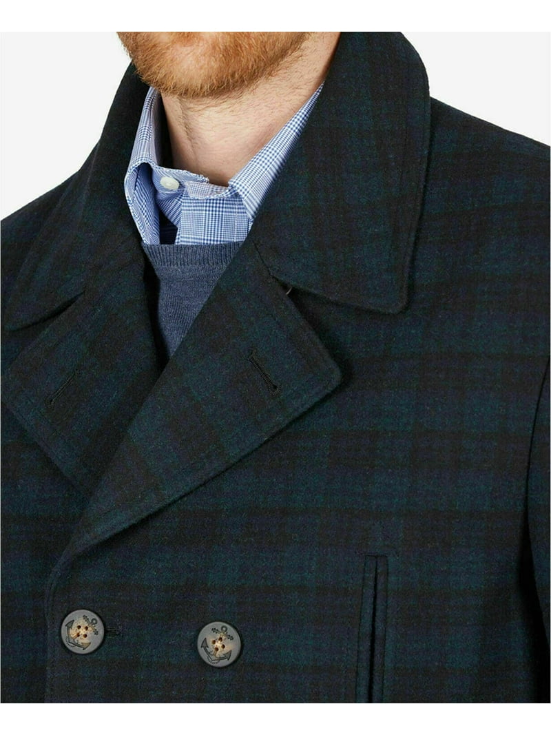 Lauren Ralph Lauren Mens Wool Blend Double-Breasted Luke Peacoat