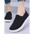 thumbnail image 7 of Women's Canvas Slip On Shoes, Classic Low Top Sneakers, Comfortable Casual Loafers, Lightweight Flat Shoes for Daily Walking, 7 of 7